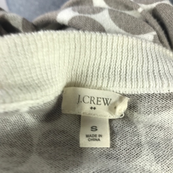 J. Crew Grey & White Polkadot Cardigan Small - Picture 8 of 8